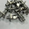 2.92 mm DC block male to female with 4-hole flange, 40 GHz 2.92 mm DC block male to female with 4-hole flange, 40 GHz