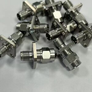 2.92 mm DC block male to female with 4-hole flange, 40 GHz