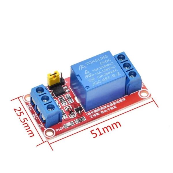 5V relay module with optocoupler isolation