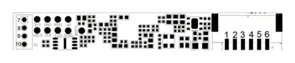 60 GHz AiP gesture radar module pad layout, pins 1 to 10