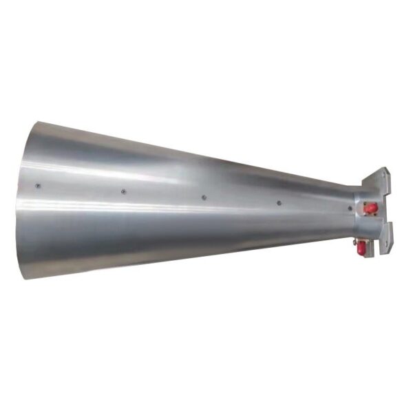 Dual linear polarized conical horn antenna 6–18 GHz with two SMA ports