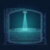 80 GHz radar level sensing application: sensor on top of a storage tank measuring liquid level