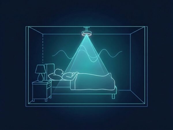 60 GHz radar breathing and heart-rate sensing for development use, sensor above the chest