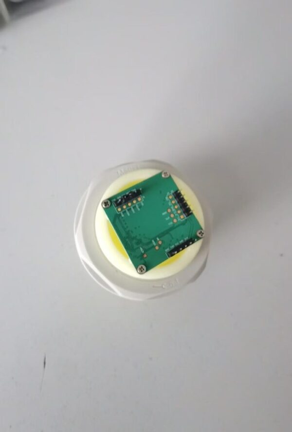 NDTH7 80 GHz radar level sensor module in a radome, connector side