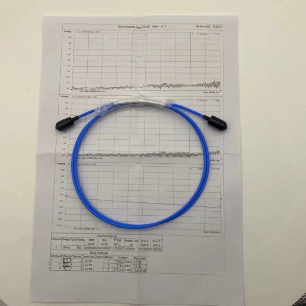 SMA male to SMA male semi-flexible coaxial jumper cable DC to 18 GHz SMA male to SMA male semi-flexible coaxial jumper cable DC to 18 GHz